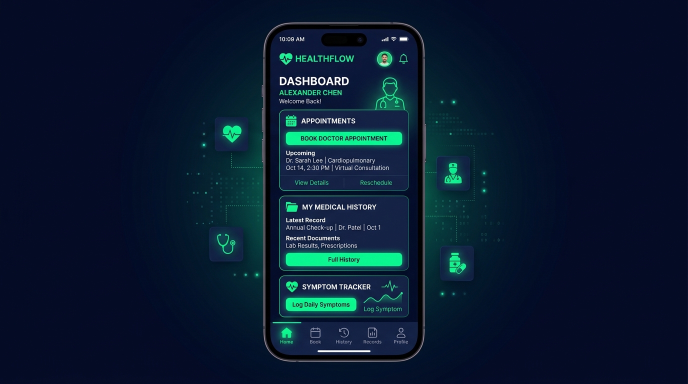 Cemara Mobile Health Illustration